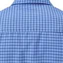 Mens Gingham Button Down Shirt Long Sleeve Dress Shirts Business Casual Shirts with Pockets (XXL)