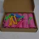 141 Pieces Hair Rollers Set Include 60 Plastic Hair Rollers (Multicolor,6 Size)