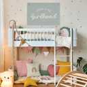 Cute Blue Coastal Girls Room Decor,Beach Room Decor Long Live Girlhood Sea Shells Linen Hanging Banner Flag for Nursery Playroom Wall,Toddler Decorations Trendy 30x20,girlroom