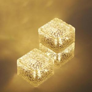 Solar Brick Lights-Outdoor Solar Lights for Yard-Solar Brick Landscape Path Light 3 Pack LED Light Brick Garden Decor for Pathway Patio Walkway Backyard Decoration