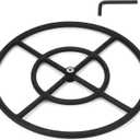 Stanbroil 24 Inch Round Fire Pit Burner Ring for Natural Gas & Propane Fire Pit Fireplace - Black Steel Fire Pit Burner for Indoor & Outdoor, BTU 296,000 Max