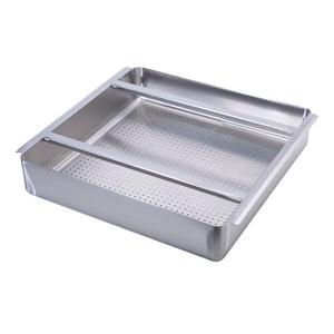 FSE 373-KR-30-150 Dish Table Sink Strainer, 20" x 20" Pre-Rinse Drain Basket, 4" Deep Commercial Drain Strainer, 18-Gauge Stainless Steel, Heavy-Duty Restaurant Sink Accessory for Foodservice Use