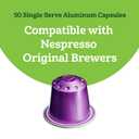 Amazon Fresh Ristretto Intenso Dark Roast Aluminum Capsules, Compatible with Nespresso Original Brewers, Intensity 10/13, 50 Count (5 Packs of 10) (BBD 22 APR 2026)