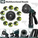 Garden Hose with 10-Function Nozzle, Leak-proof Metal Connector Hose, No Knots, Kink-Free Hoses, Lighter, Anti-Pets, Wear-Resistant, 3/4 GHT, Water Hose for Garden, Yard, Outdoor75 FT