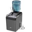 VECYS Cube Ice Maker, Premium Countertop Ice Machine 34LBS Daily Ice Making Capacity and Self-Clean Function with Ice Scoop and Basket, Black