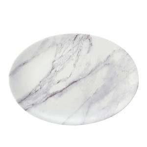 Voga Round White Melamine Serving Platter, 13"x13"x1/2"