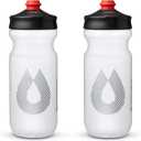 HydraPak Breakaway Surge Lightweight Bike Water Bottle 2-Pack (20oz, 25oz, 30oz) - High Flow, Cycling & Sports Squeeze Bottle