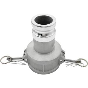 Camlock Fittings Type DA4020 4 Female Camlock  2 Male Standard Couplings Cam lock Fittings Aluminum Material Cam Groove Fitting Dust Plug (4" Female to 2" Male)