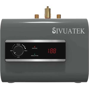 2.5 Gallon Electric Mini-Tank Water Heater, 1440W 120V Under Sink Instant Hot Water Heater, Point-of-Use for Kitchen Bathroom RV, LED Display, Easy Floor Mount