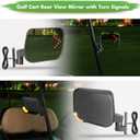 10L0L Golf Cart Mirrors with Turn Signal Side Rear View Mirror Set Compactible with EZGO Club Car Yamaha Gas & Electric Golf Carts
