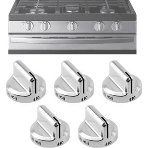 5304502763 Stove Knobs Replacement,Compatible with Frigidaire Gas Range Stove Oven,for Frigidaire gas stove knobs Replaces PS11724147 AP5984069 EAP11724147 4279473,Fits FGGF3035RFA FGGF3035RFC(5 Pack)