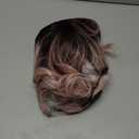 NOBLE Pink Wig with Bangs Short Ombre Pink Bob Wigs for Women Colorful Short Wavy Wigs Heat Resistant Synthetic Bob Wigs with Dark Roots for Daily Party Use (12 Inch (Pack of 1))