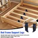 YHK 4PCS Adjustable Height Bed Support Legs 8.4-13.5 inch, Bed Frame Support Legs for Bed Slat, Bed Support Reinforcement Parts Bed Frame Support Replacement
