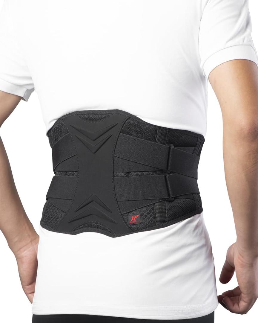Hurmoya Back Brace Adjustable for Lower Back Pain Relief for Men and Women, Lumbar Support Belt for Herniated Disc, Sciatica, Scoliosis, Strains, Arthritis, Injury Recovery, Rehabilitation (S)