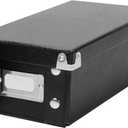 Snap-N-Store Index Card Holder Storage Box - Collapsible Organizer Box fits 1100 Flash Cards - Business, Recipe, or Note Card - 3 x 5, 1 Pack, Black