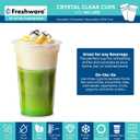Freshware Clear Plastic Cups [100 Pack - 20 oz] Disposable Cups for Iced Coffee, Smoothie, Milkshake, Cold Drinks