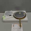 Lighted Makeup Mirror, 3000 mAh Rechargeable Double Sided Magnifying Vanity Mirror with 3 Colors, 1x/10x, 360 Rotation , Brightness Adjustable Magnification Cosmetic Light up Mirror, Women Gift (Brushed Bronze)