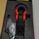 AUTOBOTS Tow Hitch Receiver 2", 45,000 Lbs Break Strength Shackle Hitch Receiver with 5/8" Hitch Pin, 3/4 D Ring Shackle, Towing Accessories for Truck Trailer Recovery Off-Road Red&Black