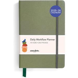 Anecdote 2025-2026 Planner: A Monthly, Weekly & Daily Planner 2025-2026 for Planning Your Success - A5 Size Hardcover Start Anytime and Achieve your Goals - Olive Green (A5 (5.8'' x 8.3''))