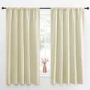 NICETOWN Blackout Curtains for Living Curtains, Room Darkening Curtains & Drapes for Kids Bedroom, Home Decoration Draperies (Beige, 52 in x 63 in (W x L), 2 PCs)