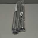 Grey Shower Curtain Rod 28"-77", Never Rust Anti-Slip Adjustable Tension Curtain Rods No Drilling, Heavy Duty Spring Enlarged Diameter 1" Tension Rod for Bathroom/Closet/Room Divider