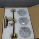 VONLUCE Bathroom Vanity Light, 3 Light Bathroom Light Fixture Over Mirror, Bathroom Wall Lamp with Clear Glass, Modern Gold Vanity Lighting fixtures for Bathroom, Bedroom, Hallway