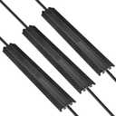 3 Pack Floor Cord Covers for Wires on Floor,Cable Protector Ramp | Heavy Duty TPR Drop Over Cable Protector,Non Slip Cord Cover for Extension Cords,Hoses,Office,Garage and Warehouse