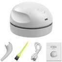 prowithlin Desktop Vacuum Cleaner USB Charging with Vacuum Nozzle Cleaning Brush, Detachable Design & Portable Mini Table Dust Vaccum Cleaners, Cleaning Dust, Crumbs, Piano, Computer, Car Etc(Gray)
