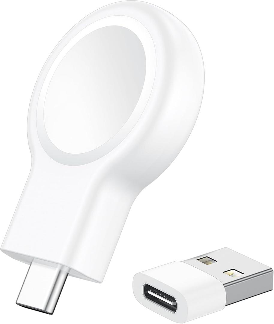 for Apple Watch Charger,Magnetic Portable iWatch Charger USB C&USB A Fast Wireless Charging Travel Watch Charger for iWatch Ultra2/Ultra/SE2/SE Series 10/9/8/7/6/5/4/3/2/1