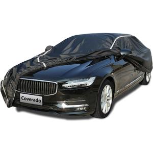 Coverado Car Cover Waterproof All Weather, Sedan Car Cover Hail Protection with Zipper Door, Soft Cotton Lined Car Covers for Automobiles, Snowproof UV Protection Universal Fit for Sedan (191"-200")