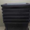 Rubbermaid Roughneck Tote 14 Gal, 6 Pack, Made in USA, Dark Indigo Metallic, Rugged Plastic Stackable Storage Bins with Lids and Handles