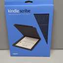 Amazon Kindle Scribe Fabric Folio Cover with Magnetic Attach, Sleek Protective Case - Denim (Blue)