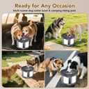 UPSKY Dog Water Bowl No Spill 10L Stainless Steel, 2.6 Gallon Large Capacity Spill-Proof Dog Bowls, Non-Slip Slow Drinking Anti-Splash Bowl for Large Messy Drinkers, No Mess Indoor/Outdoor Use, Gray