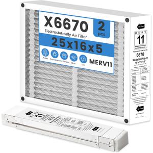 X6670 16x25x5 Replacement Air Filter for Lennox X6670, HCF16-11, HCF16-10