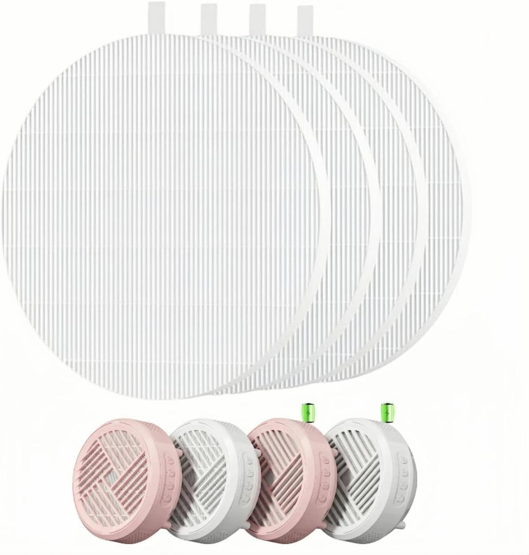 4 Pack Nail Dust Collector Replacement Filter, Compatible with MelodySusie HPro & SProR, Reusable Filters for Nail Dust Vacuum Machine, Round Shape