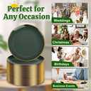 Festiva 200Pcs Green Dessert Plates 6.3" with Plastic Forks 5"- Small Disposable Plates- Dessert/Cake/Appetizer Plastic Plates include 100Plates 100Forks for Birthday Party& St.Patrick's Day & Easter