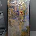 JEAWA Framed Canvas Wall Art - 20x40 IN Watercolor Landscape Painting Ready to Hang, Country Picture with Wooden House and Green Trees, Cow Art Prints for Bedroom Bathroom Home Decoration