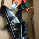 VEVOR 20V/40V Electric Ice Auger, 8 inch Diameter, 2 in 1 Battery Powered Ice Fishing Augers and Earth Auger Combo with Top Plate, Turbo High-Speed Cutting System and Blade Guard