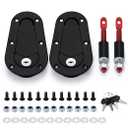 Hypertune Universal Racing Car Flush Hood Latch & Pin Kit - Engine Bonnet Lock Kit - Flush Mounted Hood Pins - Black