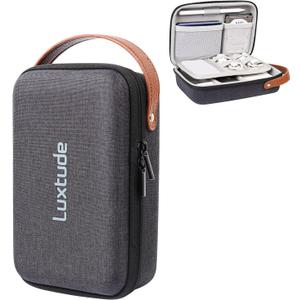 Luxtude Electronics Organizer Travel Case, Tech Organizers Travel Case, Hard Charger Organizers, Portable Cable Organizer, Travel Essentials for Charger/Mouse/Cash/Card/Pen, Tech Gifts (Small, Black)