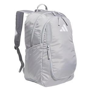 adidas Stadium Team Sports Backpack for Men and Women (36l) Durable Athletic Laptop Bag, Light Grey/4.0, One Size