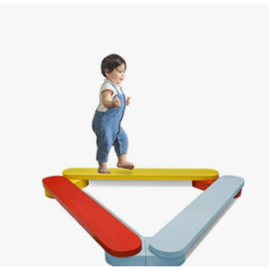 Autirinee Balance Beam Stepping Stones, Wooden Montessori Toy, Build Coordination and Gross Motor Skills, Gymnastics Obstacle Course Indoor&Outdoor, Toddler Gift (3pcs, Multicolor)
