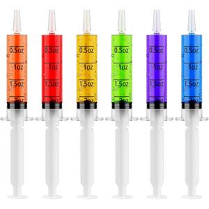 60 PACK 2 oz Party Jelly Syringes Shot, BPA Free, Washable, Durable Big Springe for Jelly Shot for Halloween, Thanksgiving Day, Christmas Bachelorette Parties