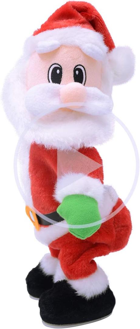 NiuXTool Twerking Santa Claus, Twisted Hip, Singing and Dancing Electric Plush Toy, Gifts for Kids and Women-Sing in English