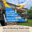 90% 12x15ft Sun Shade Cloth with D-Rings, Breathable Pergola Shade Cover with Reinforced Webbing at Every D-ring and Corner，200GSM Sun Shades for Outdoor Patio, Garden, Deck & Backyard (Mocha)