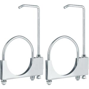 EATHEATY 2 Pcs 4 Inch Universal Exhaust Clamp with Hanger - Heavy Duty Steel Clamp with Muffler Hanger for Automotive, Cars, Trucks Pipes