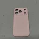 Vooii Magnetic for iPhone 17 Pro Case, Compatible with Magsafe (Premium Liquid Silicone) (Integrated Camera Control Button) Full Body Protective Anti-Scratch Microfiber Lining 6.3", Chalk Pink