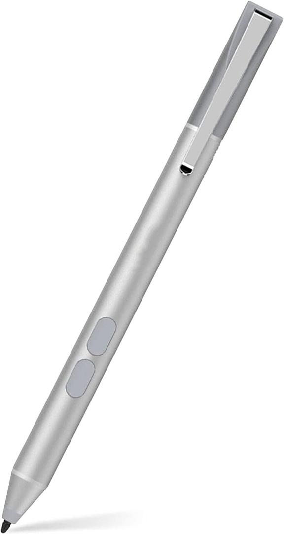 Pen Stylus for Surface Pro 11/10/9/8/X/7+/7/6/5/4/3/Surface 3, Surface Go 4/3/2/1, Surface Laptop/Studio/Book 5/4/3/2/1 with Palm Rejection, 1024 Levels Pressure, 2500h Working Hours (Silver)