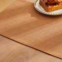 ZeeMart Rustic Cotton Linen Table Runner, 13x108 Inches Caramel, Farmhouse Style Caramel Table Runners 108 Inches Long, Washable Kitchen Dining Table Decoration for Home Party Decor