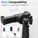 UBeesize 88 Flexible Phone Tripod with 14.95 Gooseneck, Remote and Phone Holder, Overhead Cell Phone StandSelfie Stick for Video Recording, Compatible with iPhone Android Phone, Camera Black
